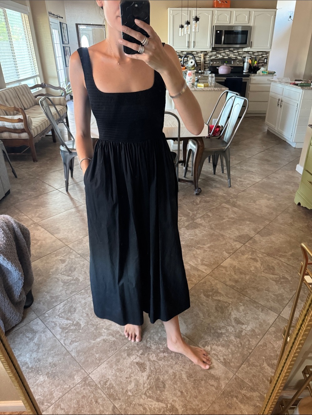 Wayf black dress